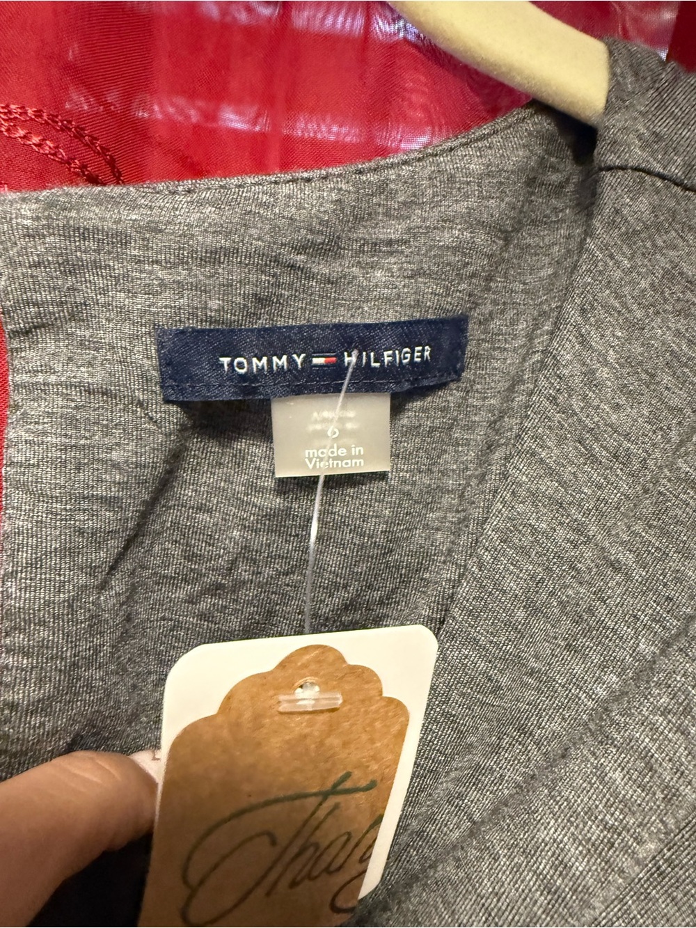 Tommy Hilfiger Silver-Grey Long Sleeve Knot Wrap Dress - Picture 4 of 7